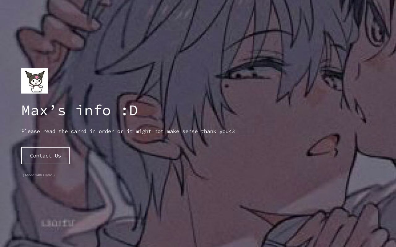 Carrd profile picture for @max10